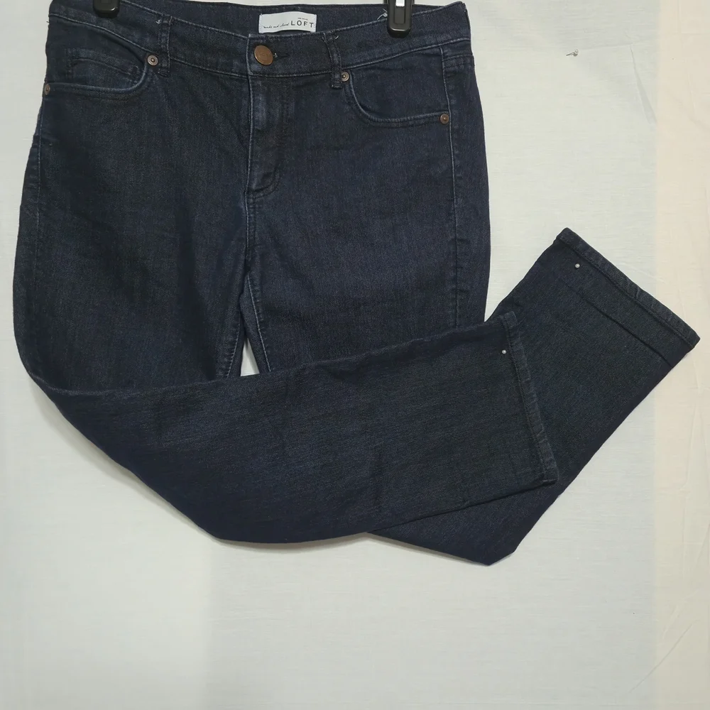 WOMEN LOFT Relaxed Dark Blue Jeans Classic Style